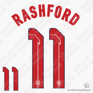 2020-20 England UEFA Euro Home Name Set #11 RASHFORD (Repro) - Image 1