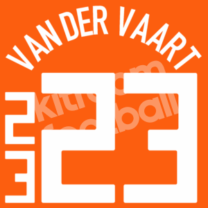 UEFA Euro 2008 Holland Netherlands Home Name Set Number #23 VAN DER VAART Repro - Image 1