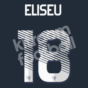 2013-14 Málaga CF Away Name Number Set #18 ELISEU Repro
