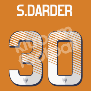 2013-14 Málaga CF Away Name Number Set #30 Sergi DARDER Repro