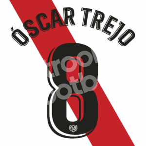 2018-22 Rayo Vallecano Home Name Number Set #8 OSCAR TREJO La Liga Repro