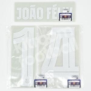 Original 2023-24 Fc Barcelona Home Name Number Set #14 JOAO FELIX Champions League - Image 4
