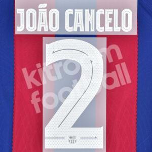 Original 2023-24 Fc Barcelona Home Name Number Set #2 JOAO CANCELO Champions League