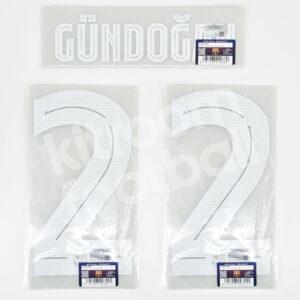 Original 2023-24 Fc Barcelona Home Name Number Set #22 GÜNDOGAN Champions League - Image 3