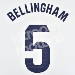 2023-24 Real Madrid Home Name Number Set #5 BELLINGHAM La Liga Repro v2