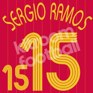 Spain World Cup 2006 Home Name Number Set #15 SERGIO RAMOS Repro