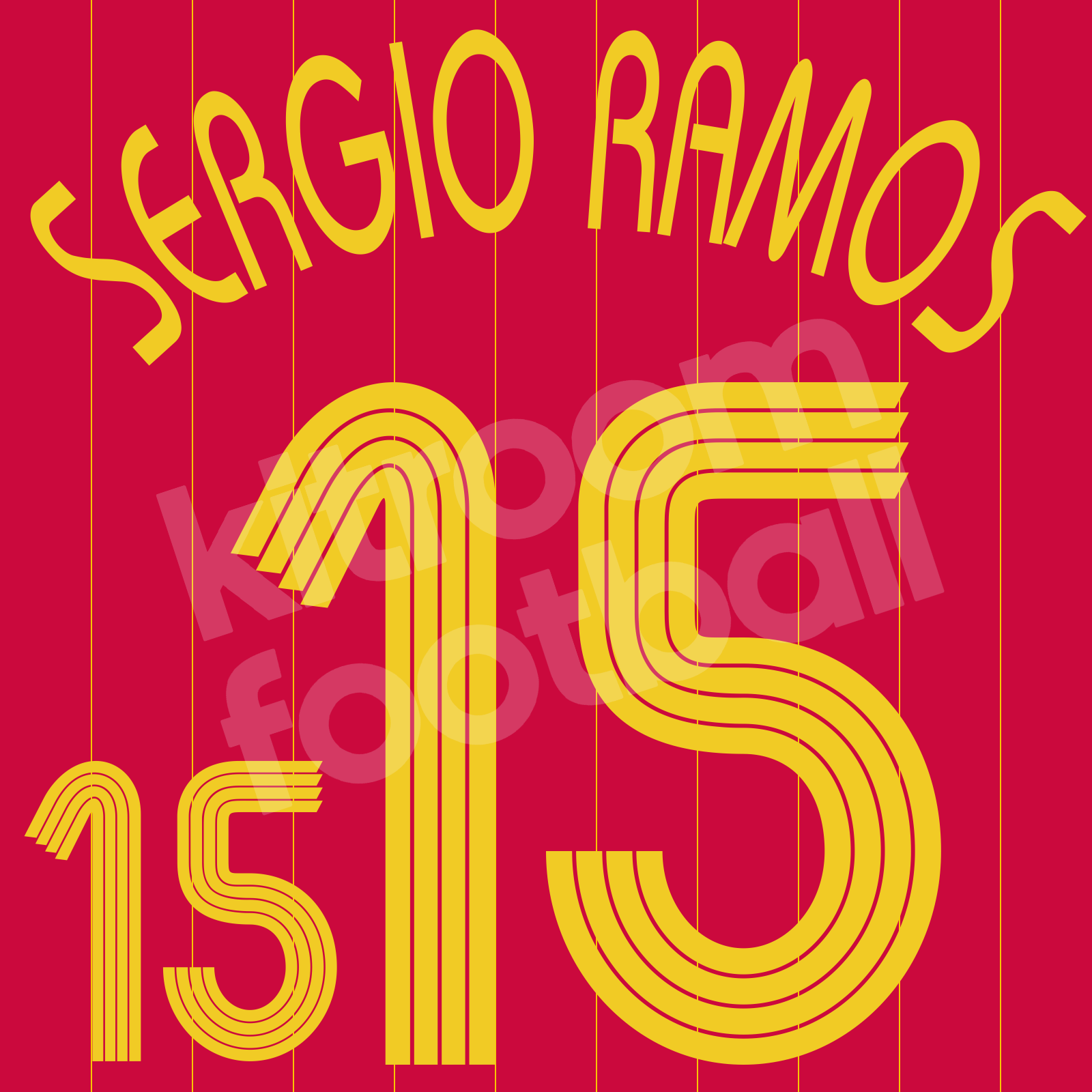 Spain World Cup 2006 Home Name Number Set #15 SERGIO RAMOS Repro