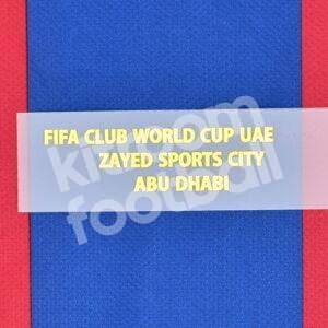 2009-10 Barcelona FIFA CWC Semifinal UAE 2009 MDT Match Detail Patch Repro