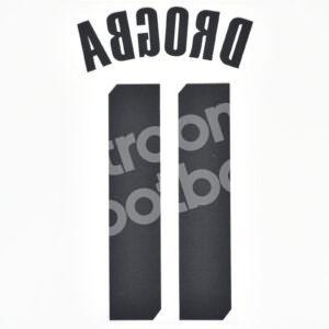 2011-12 Chelsea Third Name Number Set #11 DROGBA Repro Champions League Black - Image 3