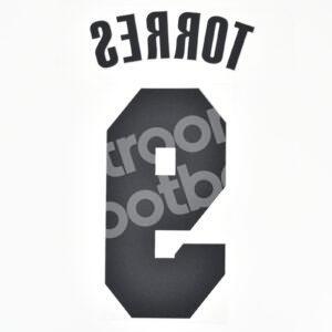 2011-12 Chelsea Third Name Number Set #9 TORRES Repro Champions League Black - Image 3