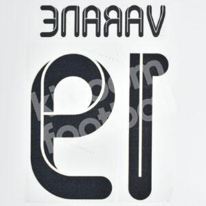 2011-12 Real Madrid Home Name Number Set #19 VARANE Raphael Repro - Image 3