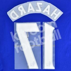 2012-13 Chelsea Home Name Number Set #17 HAZARD Premier League Flock Repro - Image 3
