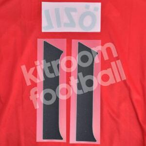 2013-18 Arsenal Home Name Number Set #11 ÖZIL Premier League Repro - Image 3