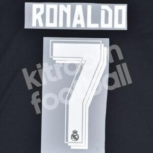 2015-16 Real Madrid Third Name Number Set #7 RONALDO Repro - Image 1