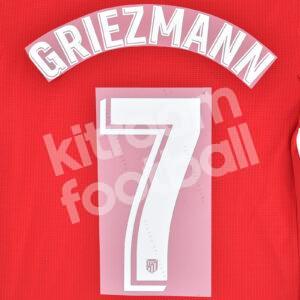 2017-19 Atletico Madrid Home Name Number Set #7 GRIEZMANN Repro
