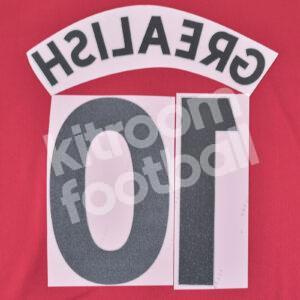 2017-21 Aston Villa Home Name Number Set #10 GREALISH Premier League Repro - Image 3