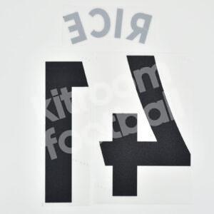 2018-23 Westham Black Away Name Number Set #41 RICE Premier League Repro - Image 3