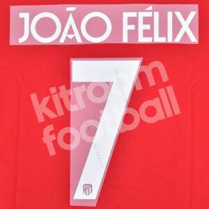2020-23 Atletico Madrid Home Name Number Set #7 JOAO FELIX UCL Repro