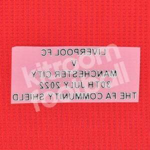 2022-23 Liverpool The FA Community Shield MDT Match Details Patch Repro - Image 3