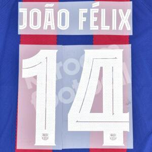2023-24 Fc Barcelona Home Name Number Set #14 JOAO FELIX Champions Repro