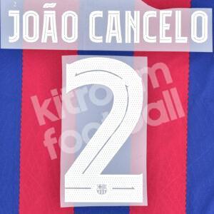 2023-24 Fc Barcelona Home Name Number Set #2 JOAO CANCELO Champions Repro