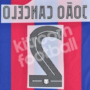 2023-24 Fc Barcelona Home Name Number Set #2 JOAO CANCELO Champions Repro - Image 3