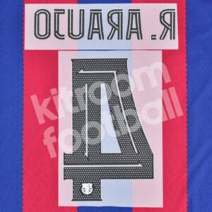 2023-24 Fc Barcelona Home Name Number Set #4 Ronald ARAUJO Champions Repro - Image 3