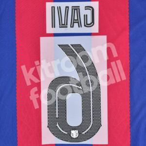 2023-24 Fc Barcelona Home Name Number Set #6 GAVI Champions Repro - Image 3