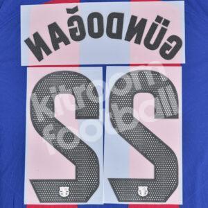 2023-24 Fc Barcelona Home Name Number Set #22 GÜNDOGAN La Liga Repro - Image 3