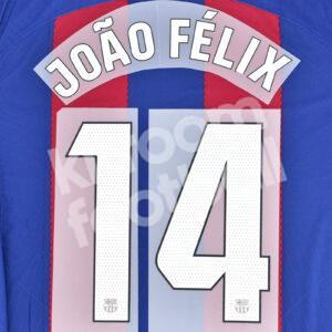 2023-24 Fc Barcelona Home Name Number Set #14 JOAO FELIX La Liga Repro