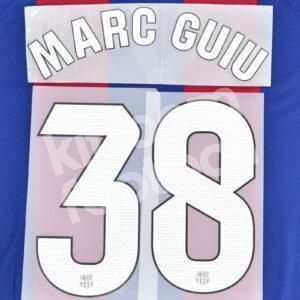 2023-24 Fc Barcelona Home Name Number Set #38 MARC GUIU La Liga Repro