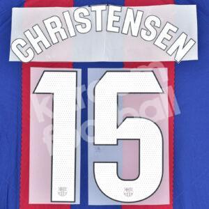 2023-24 Fc Barcelona Home Name Number Set #15 CHRISTENSEN La Liga Repro