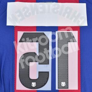 2023-24 Fc Barcelona Home Name Number Set #15 CHRISTENSEN La Liga Repro - Image 3