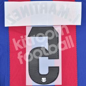2023-24 Fc Barcelona Home Name Number Set #5 Iñigo MARTINEZ La Liga Repro - Image 3