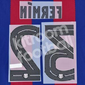 2023-24 Fc Barcelona Home Name Number Set #32 FERMÍN Champions Repro - Image 3