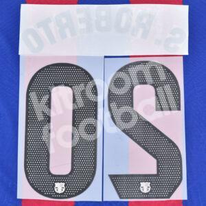 2023-24 Fc Barcelona Home Name Number Set #20 Sergi ROBERTO La Liga Repro - Image 3