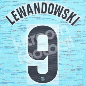 2023-24 FC Barcelona Third Name Number Set #9 LEWANDOWSKI La Liga Repro