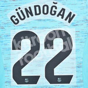 2023-24 FC Barcelona Third Name Number Set #22 GÜNDOGAN La Liga Repro