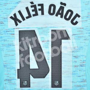 2023-24 FC Barcelona Third Name Number Set #14 JOAO FELIX La Liga Repro - Image 3
