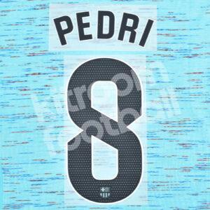 2023-24 FC Barcelona Third Name Number Set #8 PEDRI La Liga Repro