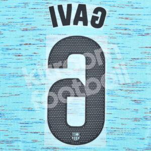 2023-24 FC Barcelona Third Name Number Set #6 GAVI La Liga Repro - Image 3