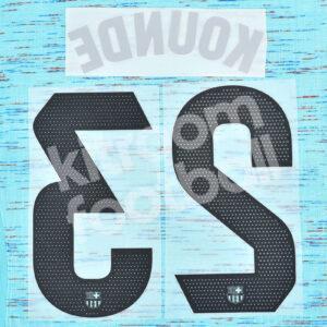 2023-24 FC Barcelona Third Name Number Set #23 KOUNDE La Liga Repro - Image 3