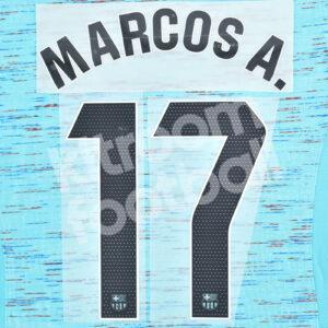 2023-24 FC Barcelona Third Name Number Set #17 MARCOS Alonso La Liga Repro