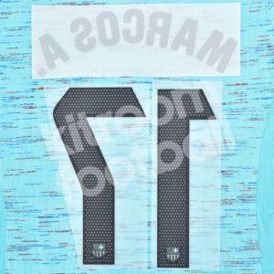 2023-24 FC Barcelona Third Name Number Set #17 MARCOS Alonso La Liga Repro - Image 3