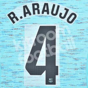 2023-24 FC Barcelona Third Name Number Set #4 Ronald ARAUJO La Liga Repro