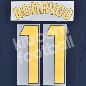 2023-24 Real Madrid Away Name Number Set #11 RODRYGO La Liga Repro