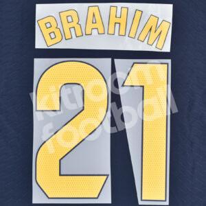 2023-24 Real Madrid Away Name Number Set #21 BRAHIM La Liga Repro