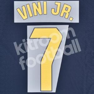 2023-24 Real Madrid Away Name Number Set #7 VINI JR La Liga Repro