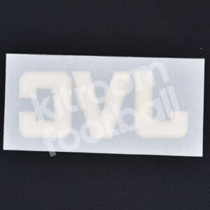 Arsenal JVC Sponsor Patch White & Black Flock 3D Repro - Image 3