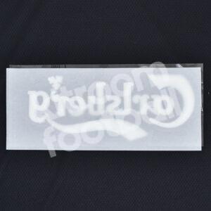 Liverpool CARLSBERG Sponsor Patch White & Black Flock 3D Repro - Image 3